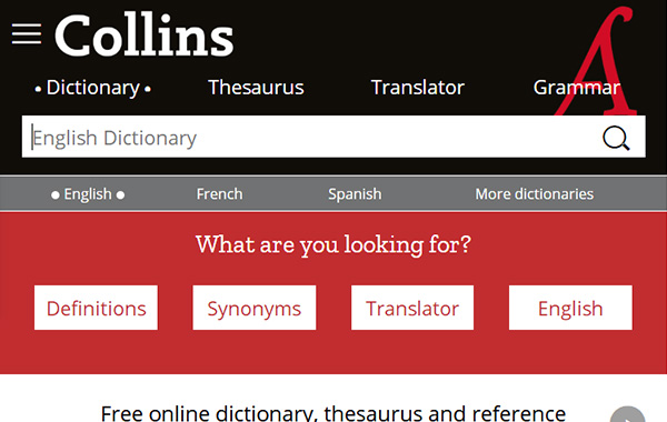 柯林斯詞典在線版